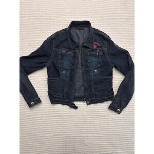 Y2K Apple Bottom Denim Jacket Size XL